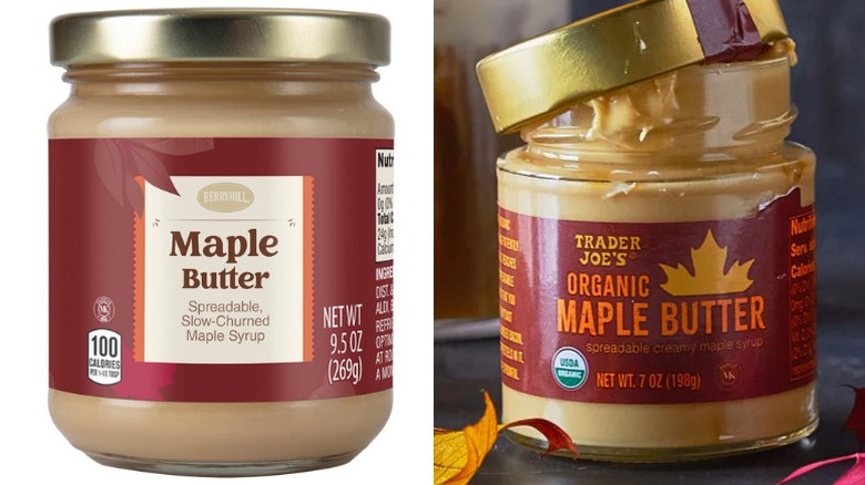 Aldi's version of maple butter, along with Trader Joe's offering