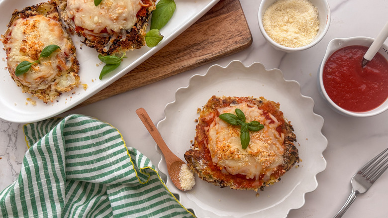 cabbage parmesan on plate