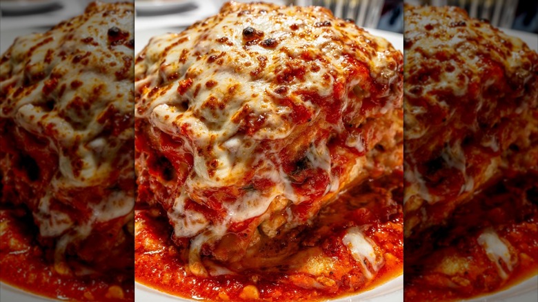 Meat lasagna at Mart Anthony's
