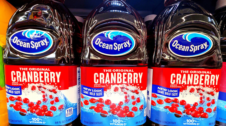 Ocean Spray cranberry juice bottles
