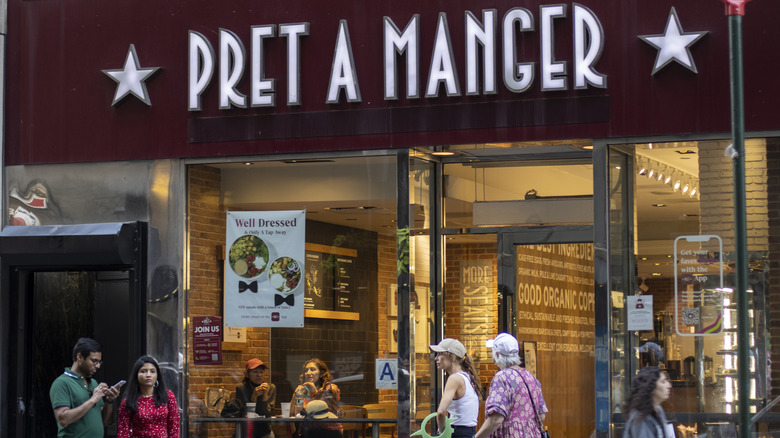 A Pret A Manger store front.