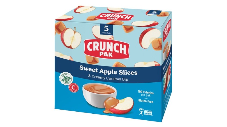 A package of caramel apple slices