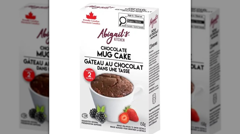 White box of Abigail's Kitchen Chocolate Mug Cake mix