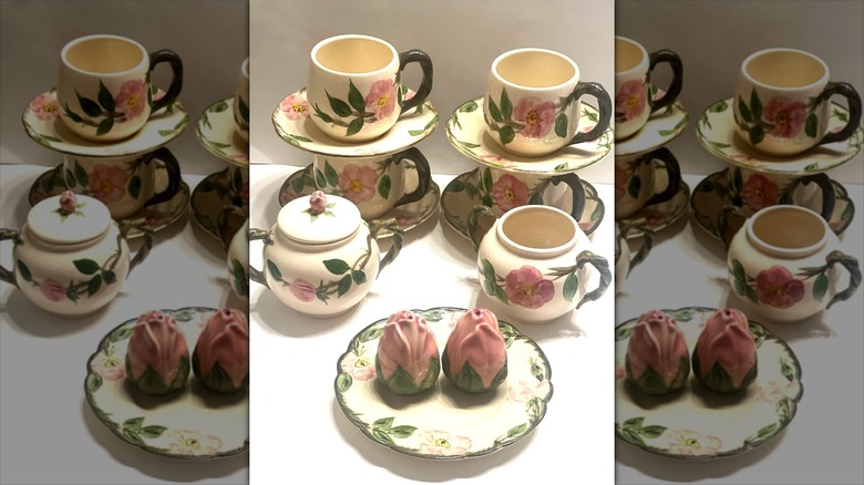 Set of Franciscan Desert Rose cups and saucers