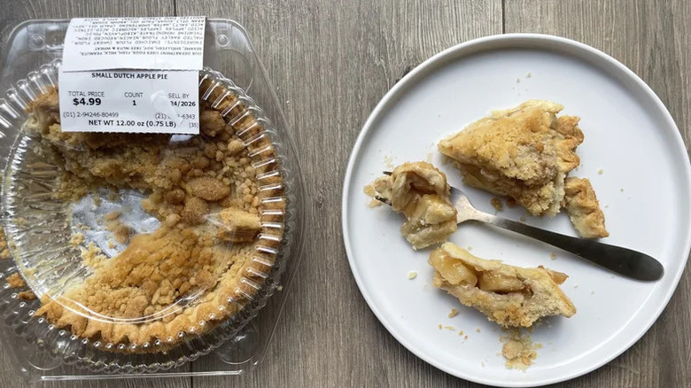 Publix Dutch Apple Pie on white plate