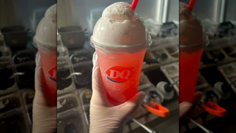 A pink Bubble Brew DQ Sparkler.