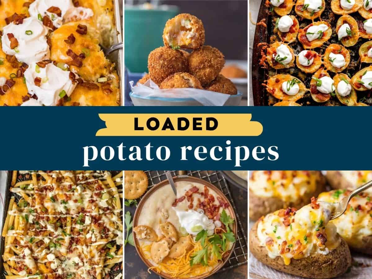 loaded potato recipes collage image