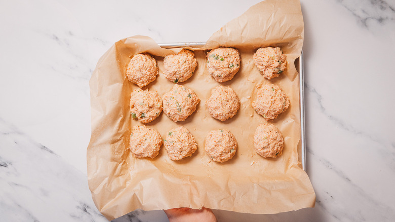 jalapeño bites on baking sheet
