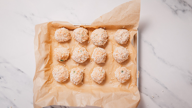 jalapeno bites on baking sheet
