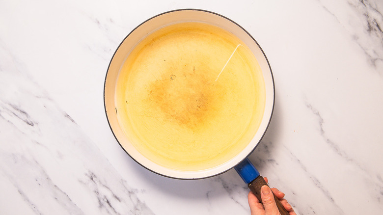 Oil in pan