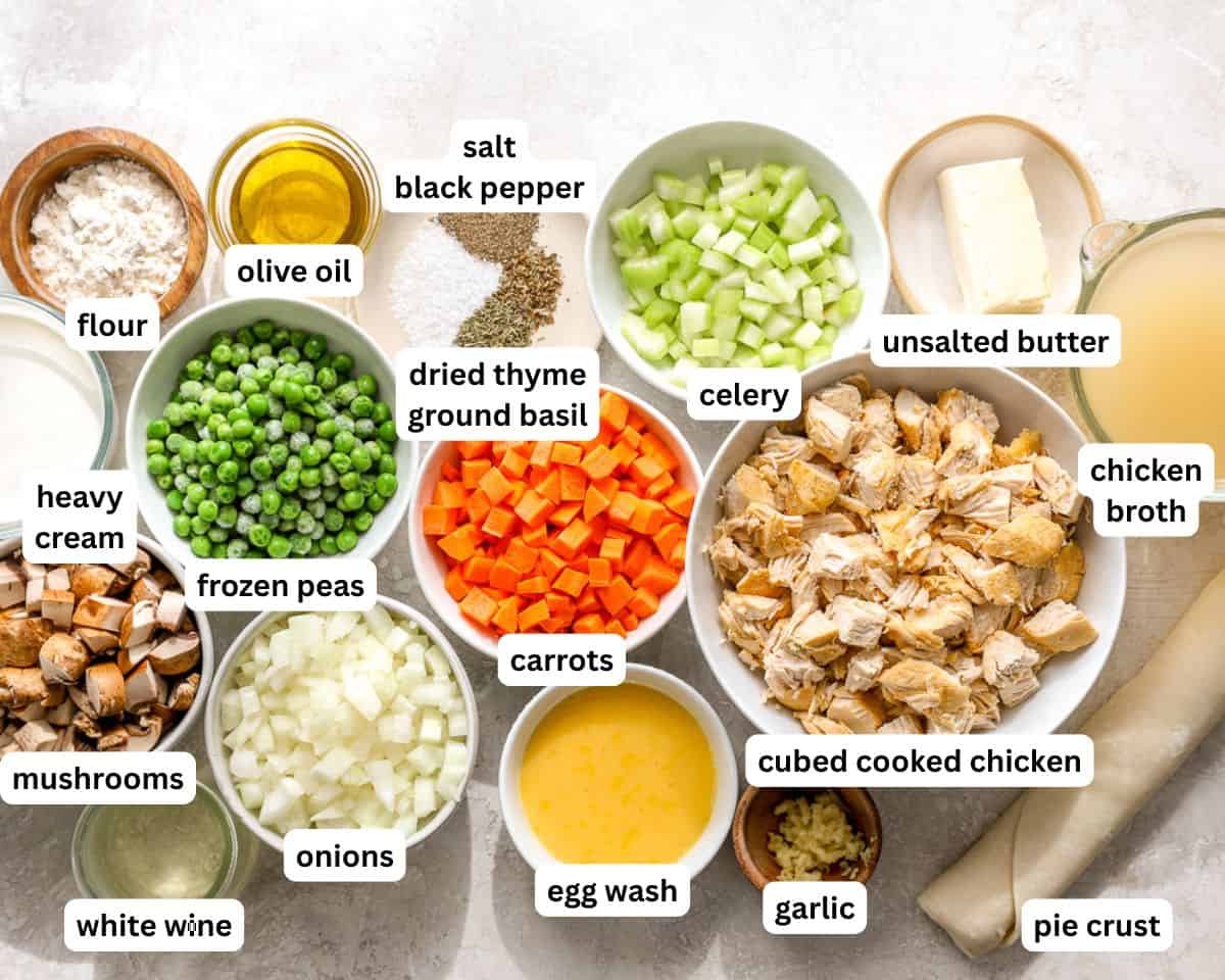 Chicken pot pie casserole ingredients