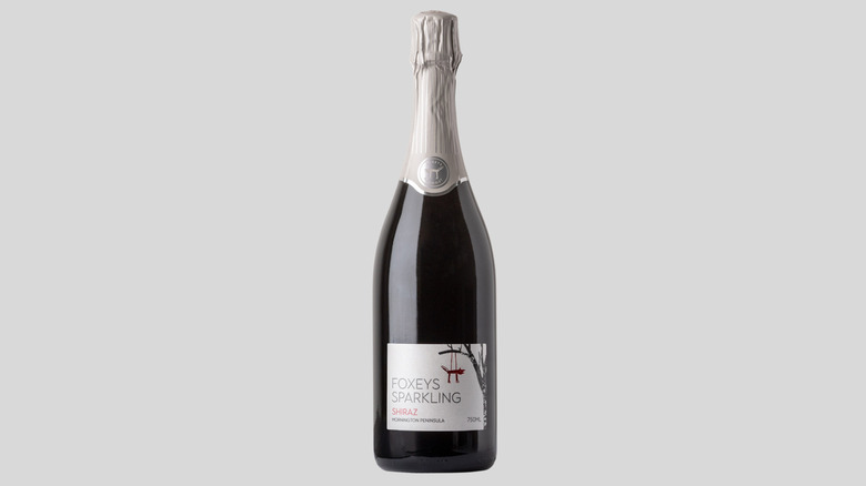 a bottle of Foxeys Hangout Sparkling Shiraz