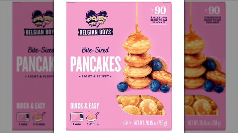 Belgian Boys Mini Pancakes box on white background